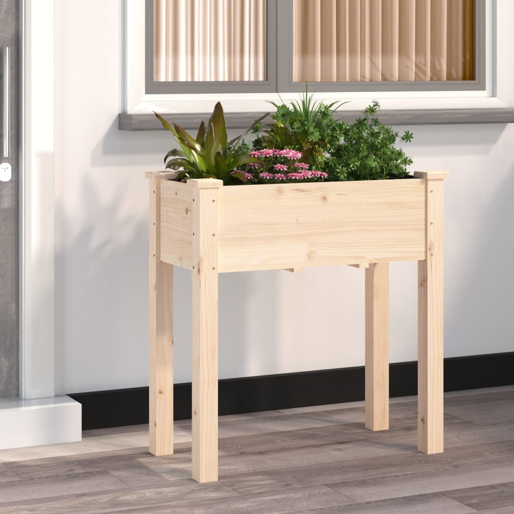 Berkfield Planter with Liner 71x37x76 cm Solid Wood Fir