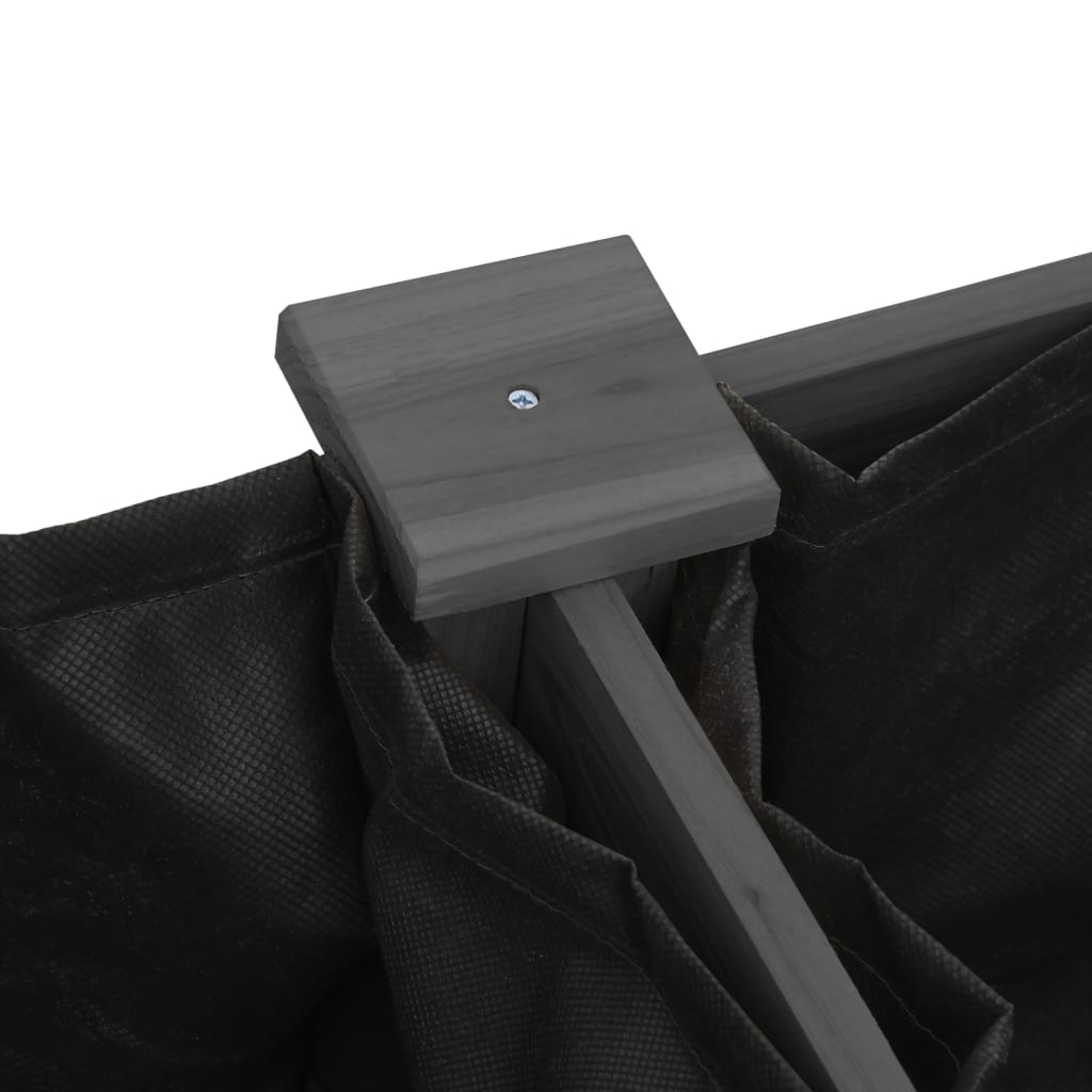 Berkfield Planter with Liner Grey 161x45x76 cm Solid Wood Fir