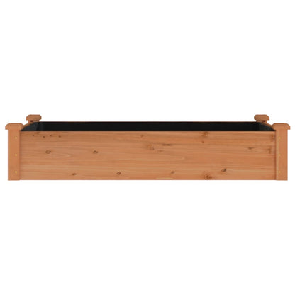 Berkfield Garden Raised Bed with Liner Brown 120x60x25 cm Solid Wood Fir