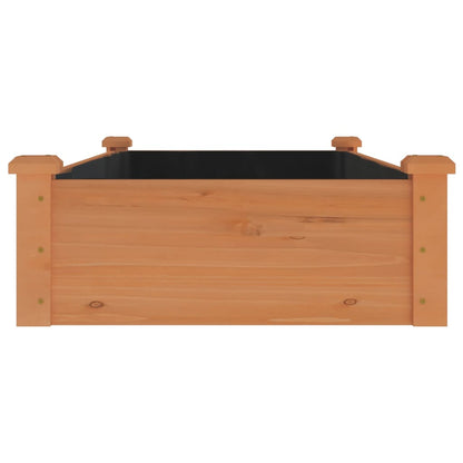 Berkfield Garden Raised Bed with Liner Brown 120x60x25 cm Solid Wood Fir