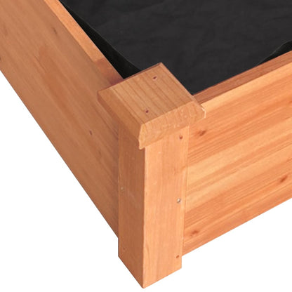 Berkfield Garden Raised Bed with Liner Brown 120x60x25 cm Solid Wood Fir