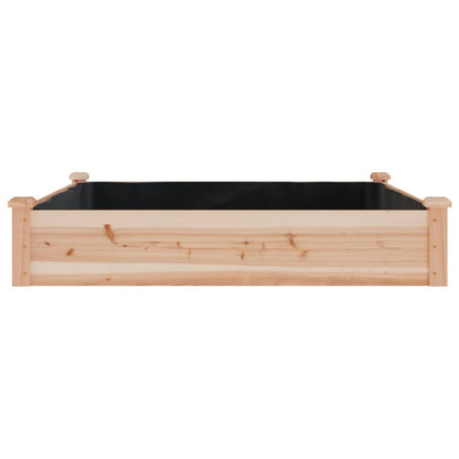 Berkfield Garden Raised Bed with Liner 120x120x25 cm Solid Wood Fir