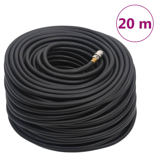 Berkfield Hybrid Air Hose Black 0.6" 20 m Rubber and PVC