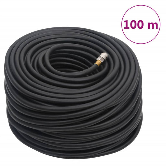 Berkfield Hybrid Air Hose Black 0.6" 100 m Rubber and PVC