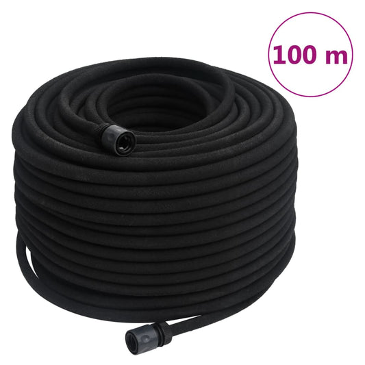 Berkfield Garden Soaker Hose Black 0.6" 100 m Rubber