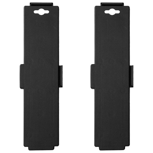 Berkfield Moving Dollies with 4 Wheels 2 pcs Black Polypropylene 170 kg