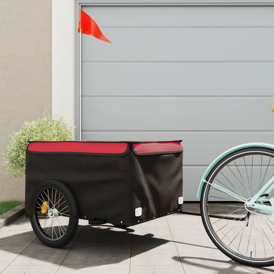Berkfield Bike Cargo Trailer Black and Red 45 kg Iron