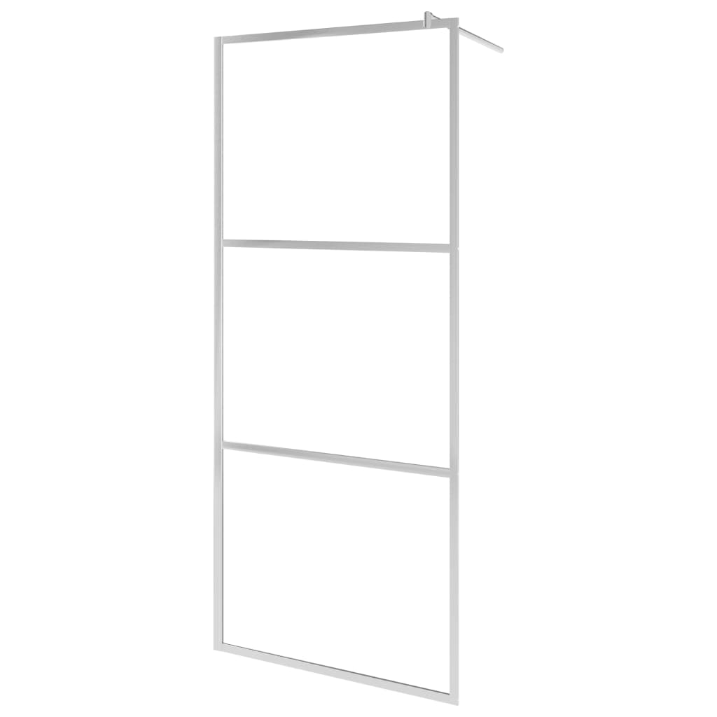 Berkfield Walk-in Shower Wall with Shelf Chrome 90x195 cm ESG Glass&Aluminium