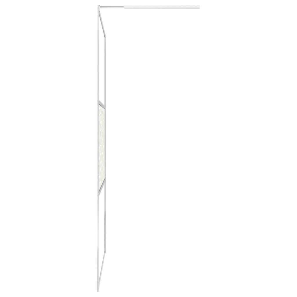 Berkfield Walk-in Shower Wall with Shelf Chrome 115x195 cm ESG Glass&Aluminium