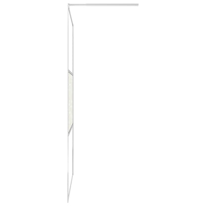 Berkfield Walk-in Shower Wall with Shelf Chrome 115x195 cm ESG Glass&Aluminium