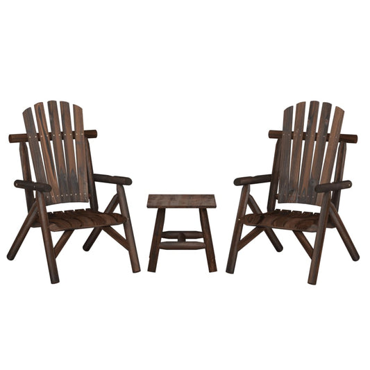 Berkfield 3 Piece Garden Lounge Set Solid Wood Spruce