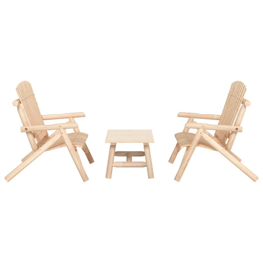 Berkfield 3 Piece Garden Lounge Set Solid Wood Spruce