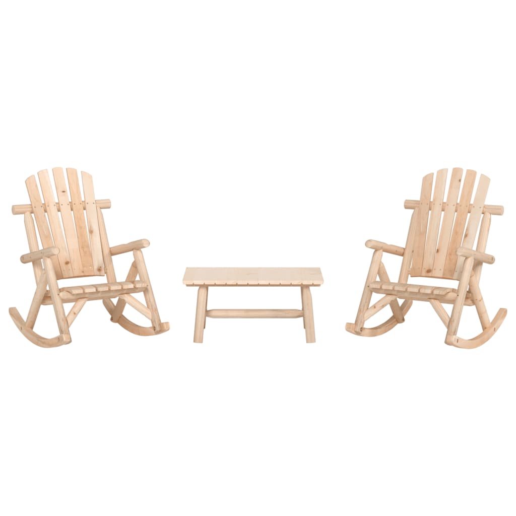 Berkfield 3 Piece Garden Lounge Set Solid Wood Spruce