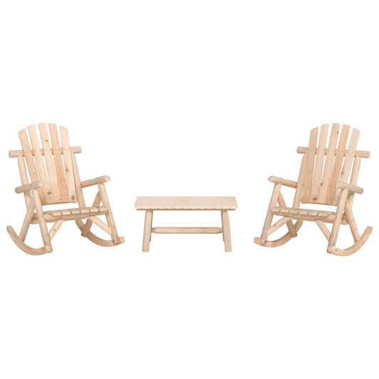 Berkfield 3 Piece Garden Lounge Set Solid Wood Spruce