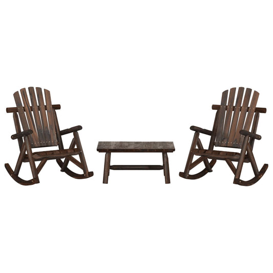 Berkfield 3 Piece Garden Lounge Set Solid Wood Spruce