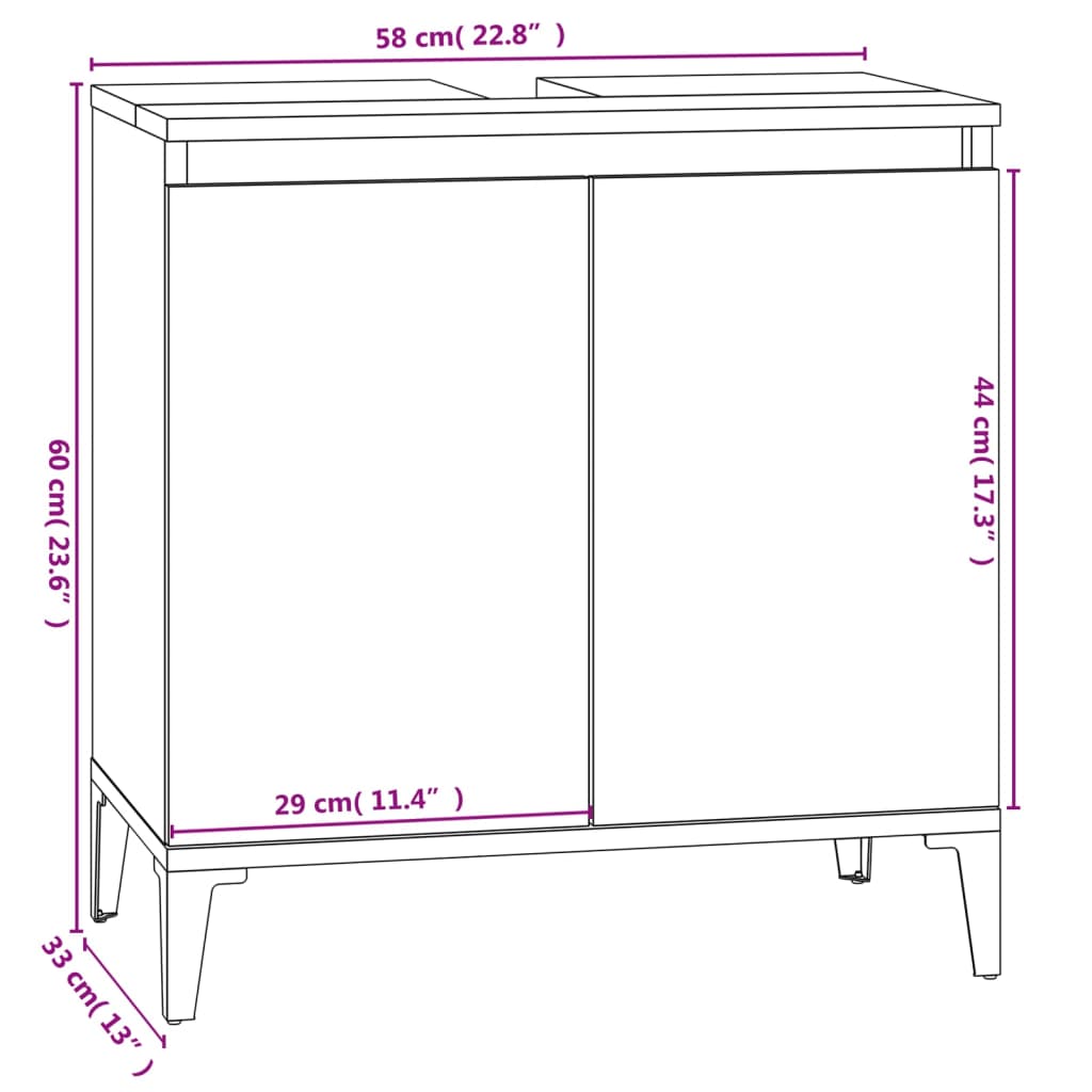 Berkfield 2 Piece Bathroom Furniture Set White Engineered Wood