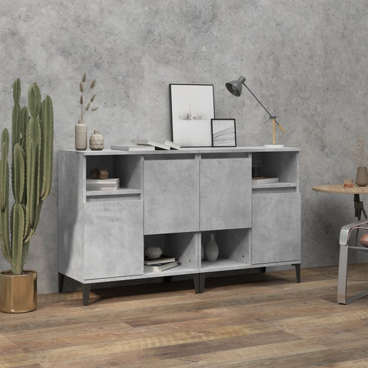 Berkfield Sideboards 2 pcs Concrete Grey 60x35x70 cm Engineered Wood