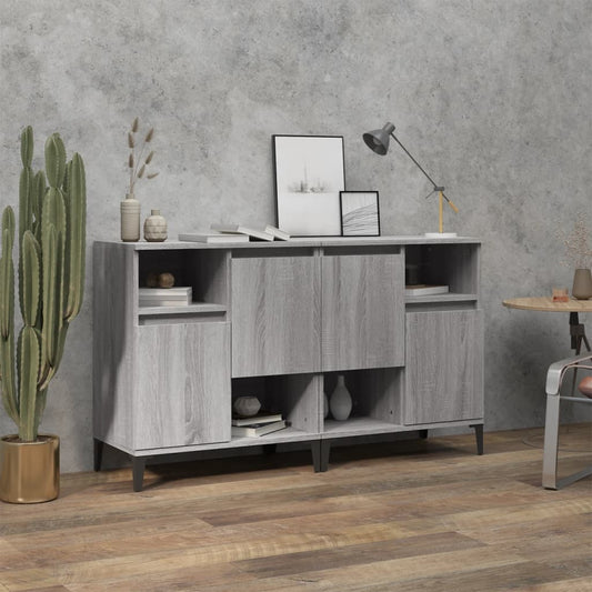 Berkfield Sideboards 2 pcs Grey Sonoma 60x35x70 cm Engineered Wood