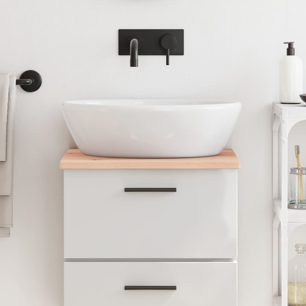 Berkfield Bathroom Countertop 40x30x2 cm Untreated Solid Wood