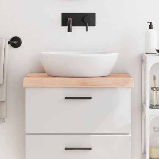Berkfield Bathroom Countertop 60x30x6 cm Untreated Solid Wood