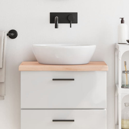 Berkfield Bathroom Countertop 60x40x4 cm Untreated Solid Wood