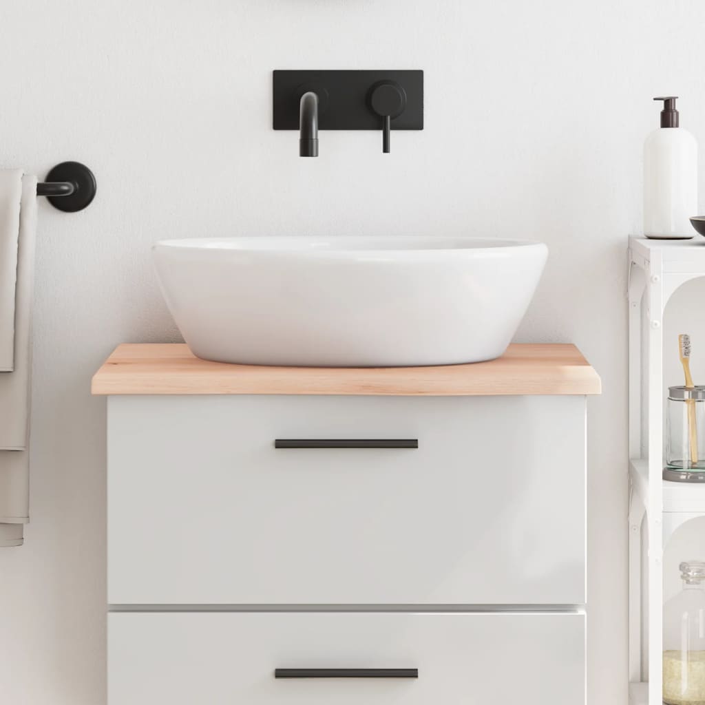 Berkfield Bathroom Countertop 60x50x2 cm Untreated Solid Wood