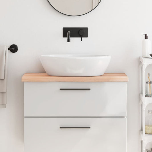 Berkfield Bathroom Countertop 80x30x4 cm Untreated Solid Wood
