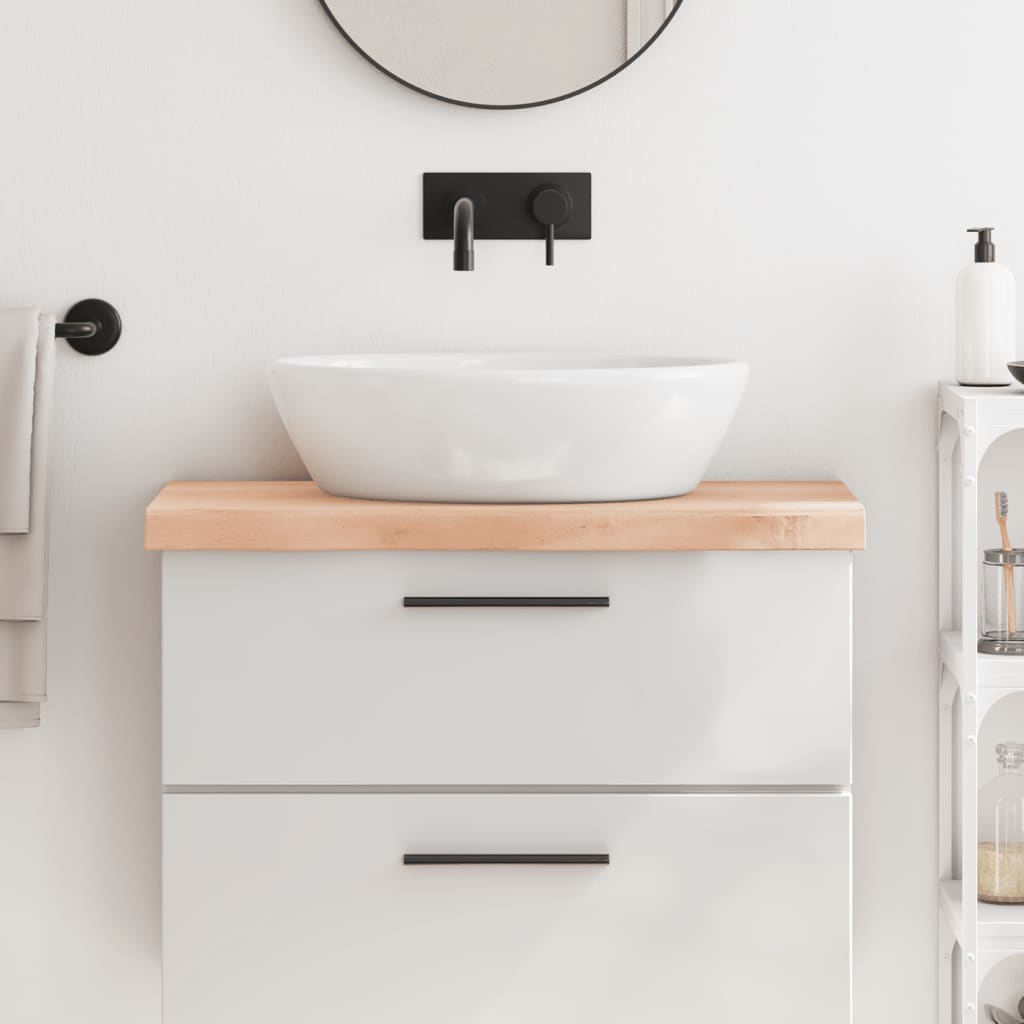 Berkfield Bathroom Countertop 80x30x6 cm Untreated Solid Wood