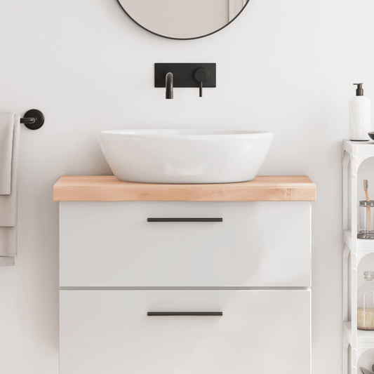 Berkfield Bathroom Countertop 80x30x6 cm Untreated Solid Wood