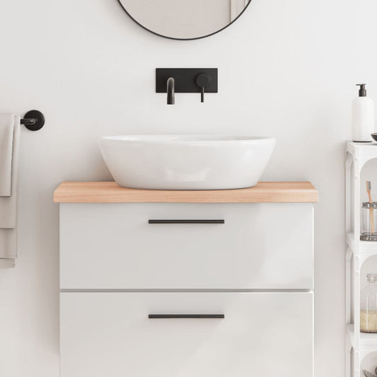 Berkfield Bathroom Countertop 80x40x4 cm Untreated Solid Wood