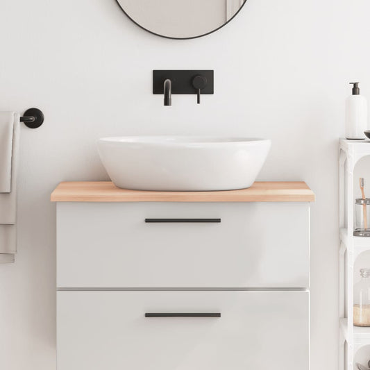 Berkfield Bathroom Countertop 80x50x2 cm Untreated Solid Wood