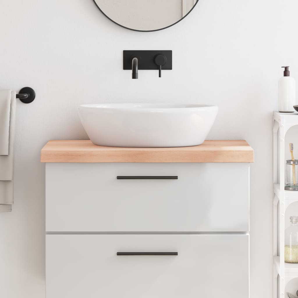 Berkfield Bathroom Countertop 80x60x6 cm Untreated Solid Wood