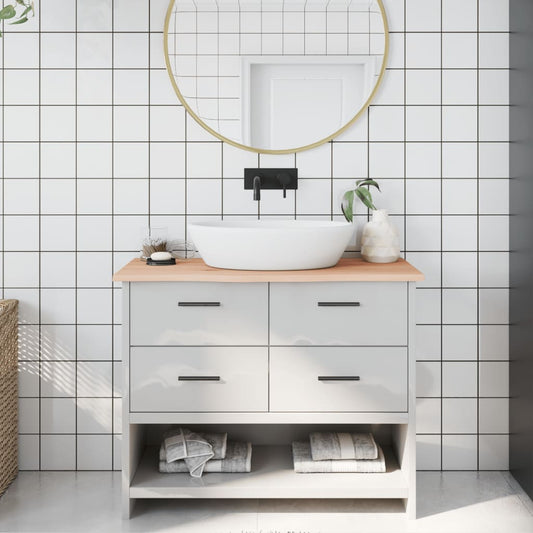 Berkfield Bathroom Countertop 100x30x2 cm Untreated Solid Wood