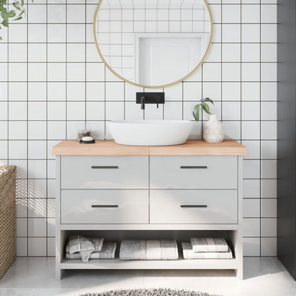 Berkfield Bathroom Countertop 120x40x6 cm Untreated Solid Wood