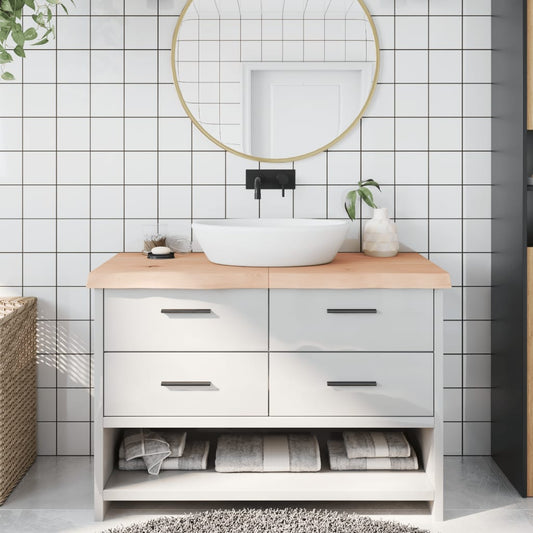 Berkfield Bathroom Countertop 120x50x6 cm Untreated Solid Wood