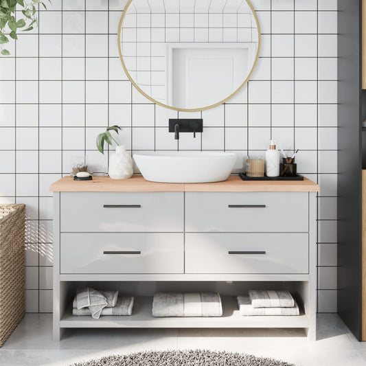 Berkfield Bathroom Countertop 140x30x4 cm Untreated Solid Wood