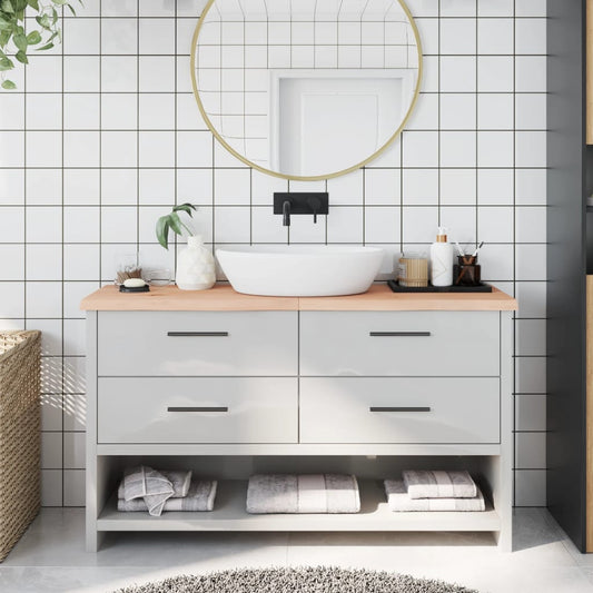 Berkfield Bathroom Countertop 140x40x4 cm Untreated Solid Wood