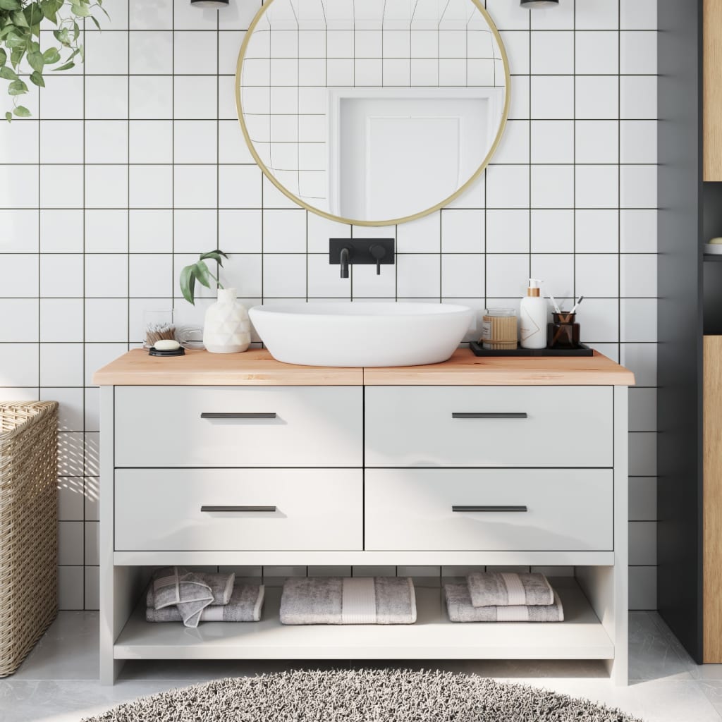 Berkfield Bathroom Countertop 140x60x4 cm Untreated Solid Wood