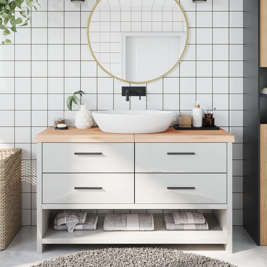 Berkfield Bathroom Countertop 140x60x6 cm Untreated Solid Wood