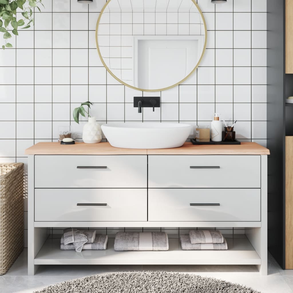Berkfield Bathroom Countertop 160x30x4 cm Untreated Solid Wood