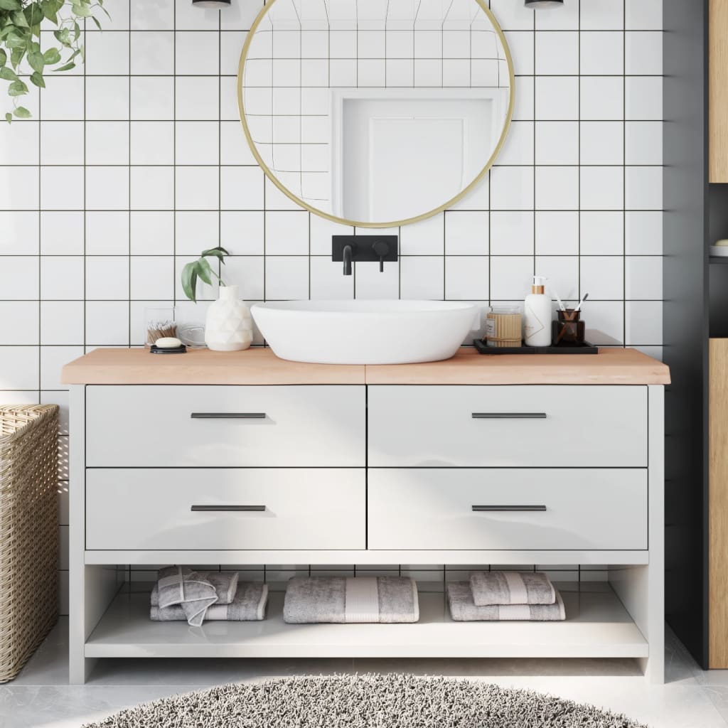 Berkfield Bathroom Countertop 160x30x6 cm Untreated Solid Wood
