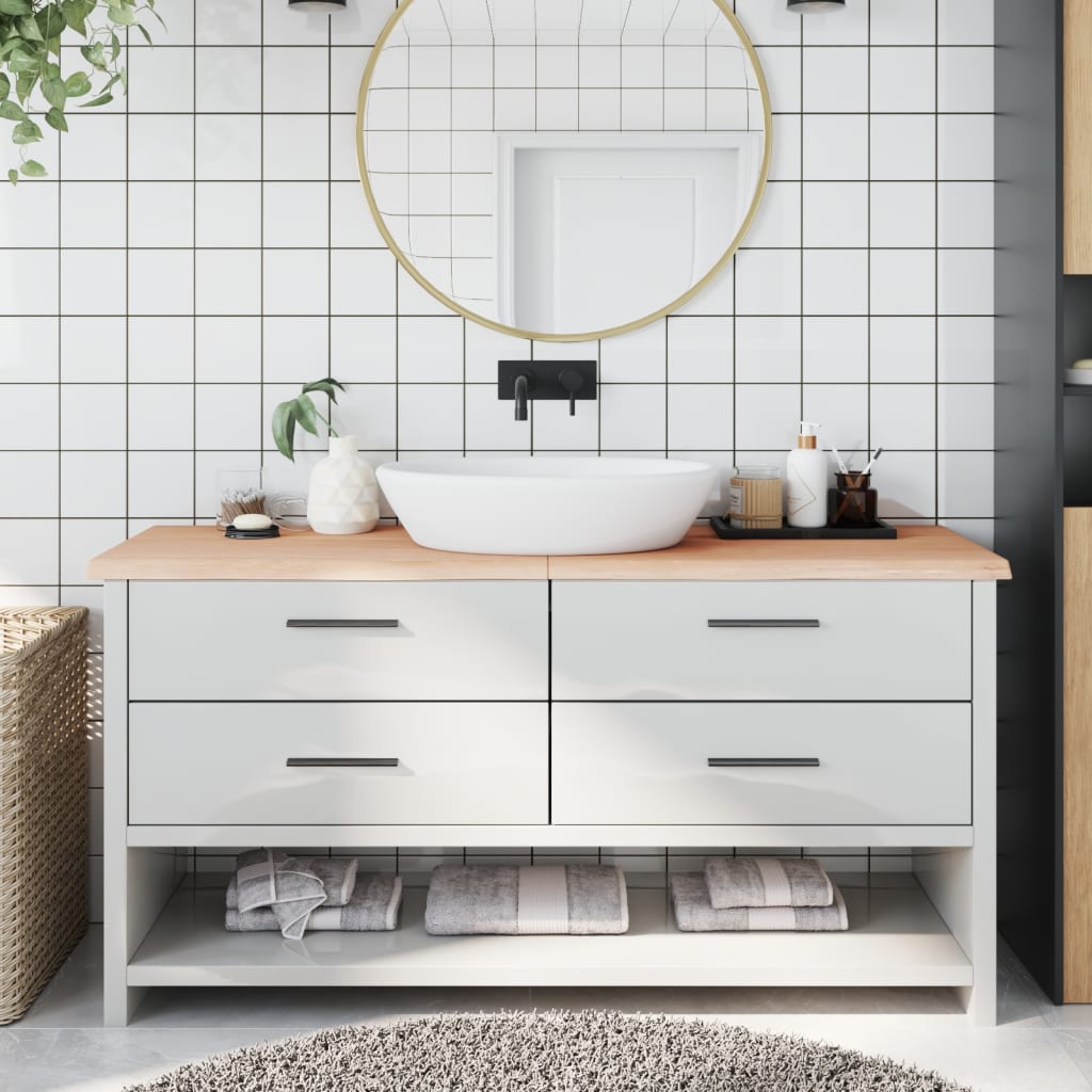 Berkfield Bathroom Countertop 160x50x4 cm Untreated Solid Wood
