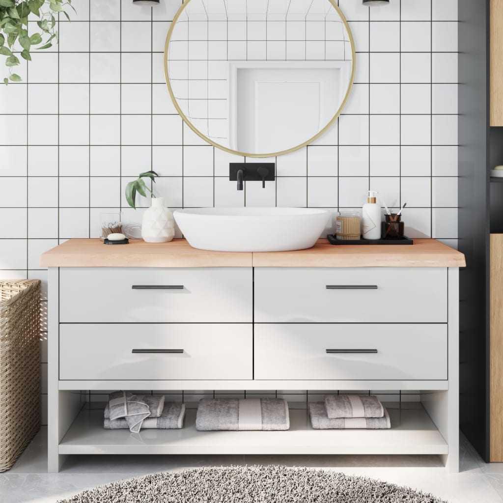 Berkfield Bathroom Countertop 160x50x6 cm Untreated Solid Wood