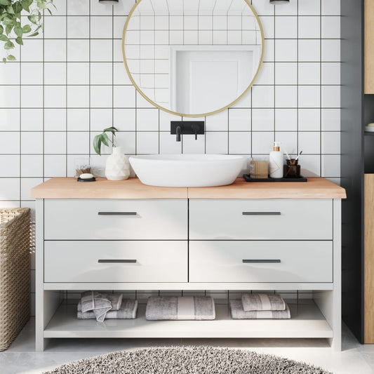 Berkfield Bathroom Countertop 160x50x6 cm Untreated Solid Wood