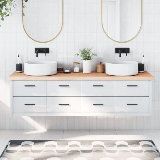 Berkfield Bathroom Countertop 180x30x6 cm Untreated Solid Wood