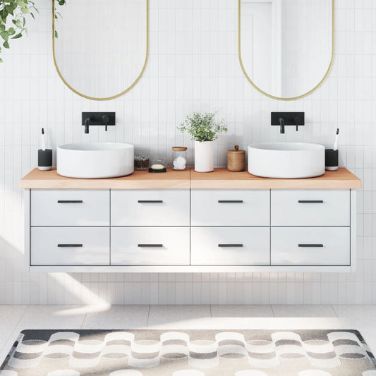 Berkfield Bathroom Countertop 180x50x6 cm Untreated Solid Wood