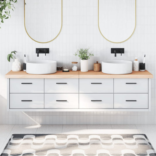 Berkfield Bathroom Countertop 200x30x6 cm Untreated Solid Wood