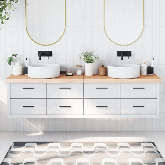 Berkfield Bathroom Countertop 200x40x6 cm Untreated Solid Wood
