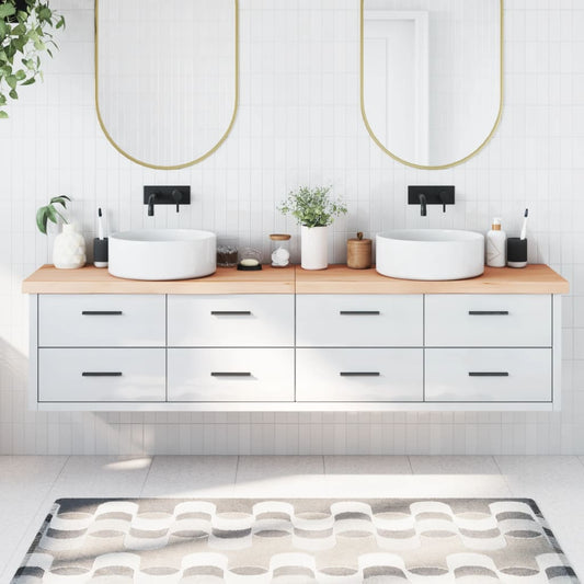 Berkfield Bathroom Countertop 220x60x6 cm Untreated Solid Wood