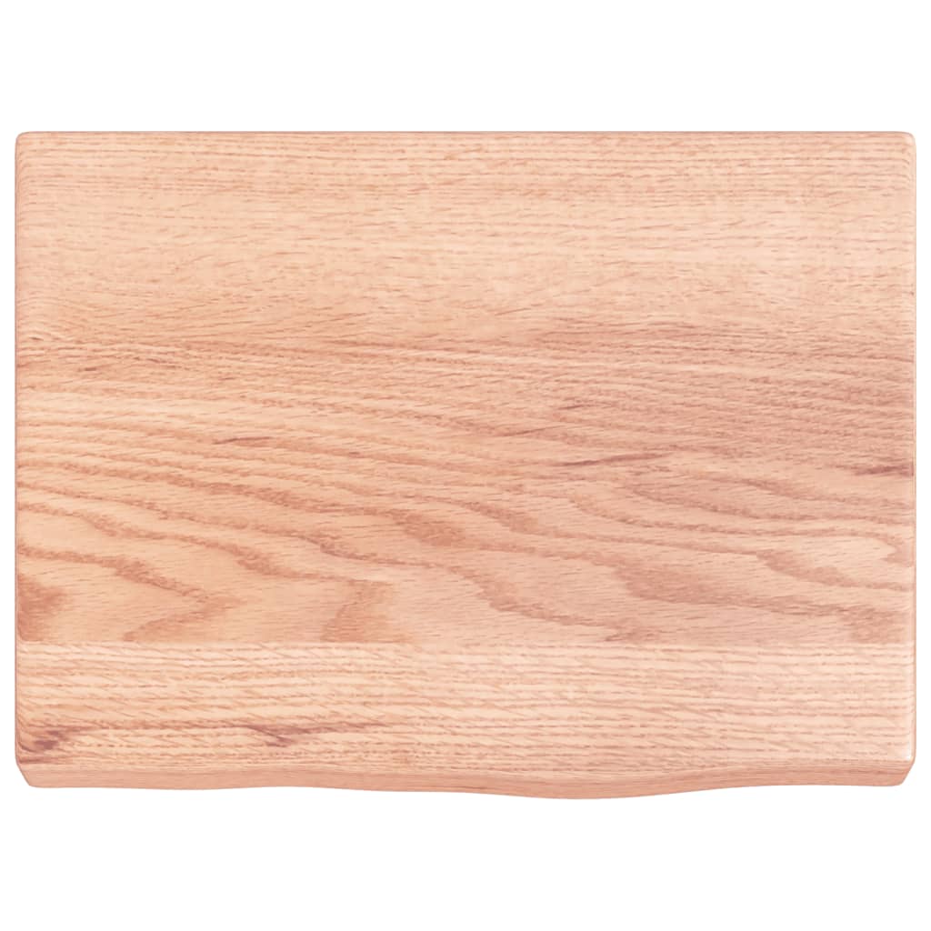 Berkfield Bathroom Countertop Light Brown 40x30x4 cm Treated Solid Wood